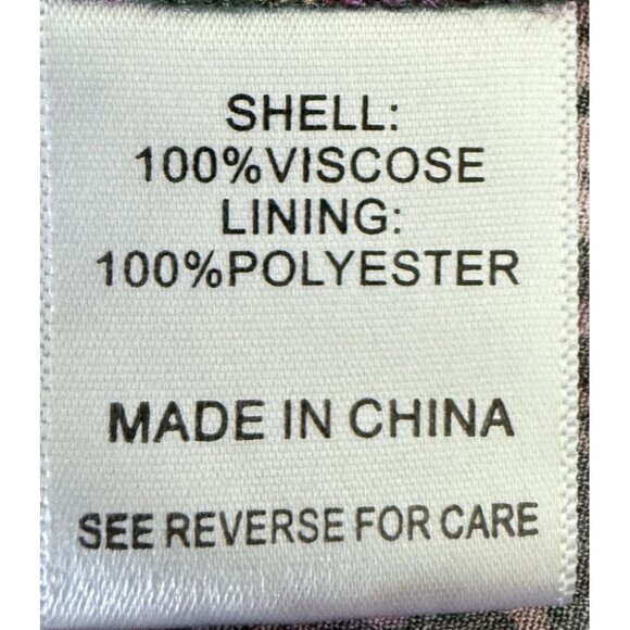 Lucky Paris Floral Smocked Waist Dress L Purple Green Cottagecore Chic - Picture 6 of 7